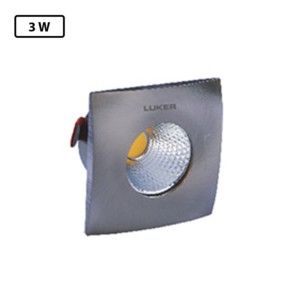Luker Spot Light 3W 50x50x25mm with Ceiling cut out 35mm Warm White