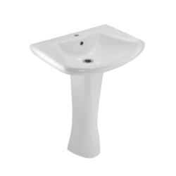 Jaquar Lyric 590x490x185mm Full Pedestal Wash Basin
