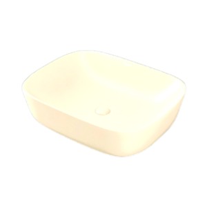 Simpolo Lampo Cream Beige 512x400x140mm Matt Finish Wash Basin with 88005 Brass Waste Coupling