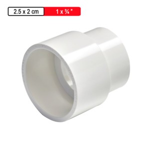 Astral Aquarius uPVC Pressure Fittings Reducer Coupler SOC SCH 40 - 2.5x2.0cm 1x.75inch