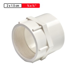 Astral Aquarius uPVC Pressure Fittings FAPT Thread SCH 40 - 2.0x1.5cm .75x.5inch