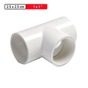 Astral Aquarius uPVC Pressure Fittings Brass Tee SCH 40 - 2.5x2.5cm 1x1inch