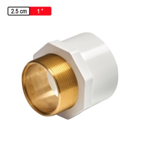 Astral Aquarius uPVC Pressure Fittings MABT Brass Thread SCH 40 - 2.5cm 1inch