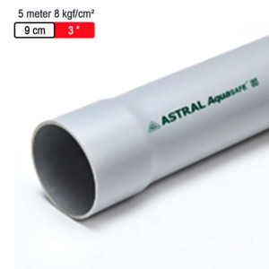 Astral Aquasafe Solvent Fitted Pipes 5meter 8kgf/cm² 9cm 3inch