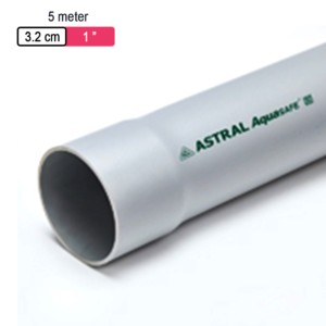 Astral Aquasafe Solvent Fitted Pipes 5meter 3.2cm 3.2cm 1inch