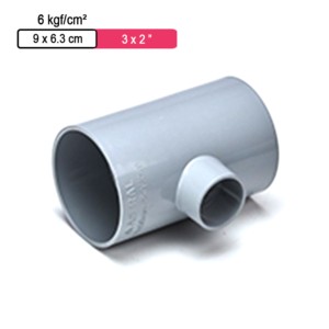 Astral Aquasafe Solvent Fitted Moulded Fittings Reducer Tee 6kgf/cm² 9.0x6.3cm 3x2inch