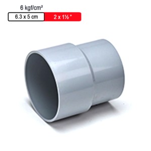 Astral Aquasafe Solvent Fitted Moulded Fittings Reducer Coupler 6kgf/cm² 6.3x5.0cm 2x1.5inch
