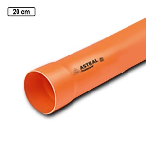 Astral Foamcore 3m S/S 20cm SN 8 Selfit PVC Pipe
