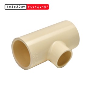 Astral CPVC Pro Copper Tube Size Reducer Tee SOC 4.0.x4.0x3.2cm 1.5x1.5x1.25inch