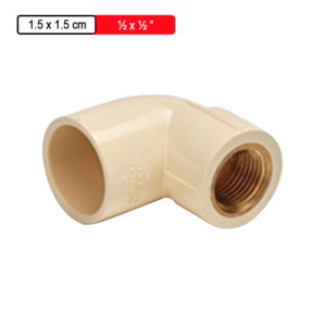Astral CPVC Pro Copper Tube Size Brass FPT Elbow 90° 1.5x1.5cm .5x.5Inch