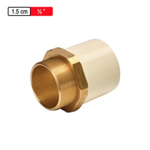 Astral CPVC Pro Copper Tube Size Male Adaptor Brass Threads 1.5cm .5inch