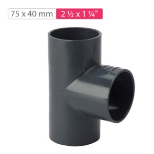 Finolex Moulded Reducing Tee 75x40mm 6kg/cm2