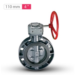 Finolex Moulded Butterfly Valve 110mm Gear Type