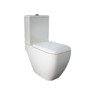 Rak Metropolitan 650x337x400 S Trap 240mm Couple Floor Mounted Water Closet with Cistern of 4.5L Flush and Urea Soft Close Seat Cover White