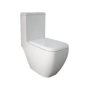 Rak Metropolitan 695x340x710mm S Trap 305mm Siphonic One Piece Floor Mounted Water Closet with Flush Urea Soft Close Seat Cover White