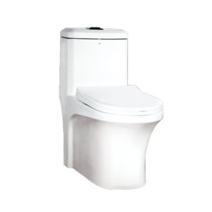Rak Magnus 680x360x770 S Trap 220mm Rimless Siphonic One Piece Floor Mounted Water Closet with Soft Close Seat Cover White