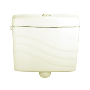 Rak Mawja Deluxe PVC Dual Flush Cistern Ivory