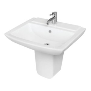Somany Mini Rubix 595x460x530mm Wash Basin with Half Pedestal