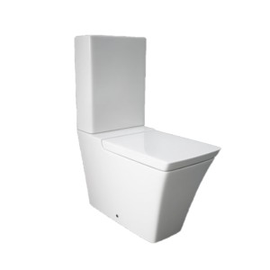 Rak Opulence 670x355x400 S Trap 240 Couple Floor Mounted Water Closet with Cistern with 4.5L Flush and Urea Soft Close Seat Cover White