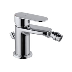 Jaquar Opal Prime Single Lever 1 Hole Bidet Mixer with Popup waste system with 375mm long braided hoses 