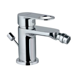 Jaquar Ornamix Prime Single Lever 1 Hole Bidet Mixer with Popup waste system with 375mm Long Braided hoses