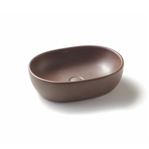 Varmora GlaceTone Oliver 490x350x135mm Choco Table Top Wash Basin