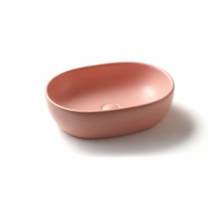 Varmora GlaceTone Oliver 490x350x135mm Pink Table Top Wash Basin