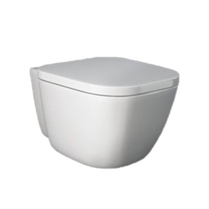 Rak One 520x365x330 Rimless Wall Hung Water Closet with Urea Soft Close Seat Cover White