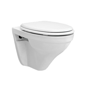 Rak Orchid 550x360x365 Wall Hung Water Closet with PP Soft Close Seat Cover White