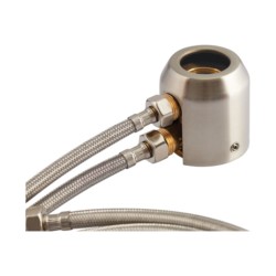 Jaquar Exposed Foot Operated Auto Closing Valve for Pressmatic Basin Taps with plug and two 900&1200mm long braided hoses