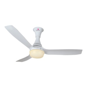 Ottomate Prime Lumen 1250mm 245cmm 300RPM 78W Angel White Ceiling Fan with 28W Light and Smart Mate Remote