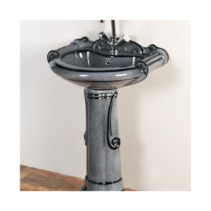 Sonet Prince Rustic Set 25x18inch Pedestal Designer Wash Basin