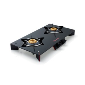 Butterfly Prism 2B Front Knob Auto Ignition Designer Glass Top Gas Stove