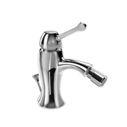 Jaquar Queens Prime Single Lever 1-Hole Bidet Mixer with Popup Waste System with 375mm Long Braided Hoses