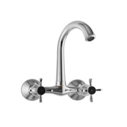 Jaquar Queens Prime Sink Mixer with Short Swinging spout with connecting legs and wall flanges