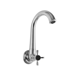 Jaquar Queens Prime Sink Cock with Regular Swinging spout with Wall Flange