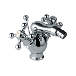 Jaquar Queens 1-Hole Bidet Mixer with Popup Waste System with 375mm Long Braided Hoses