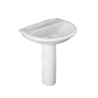 Rak Karla 605x485x210 Wash Basin White with Karla Full Pedestal
