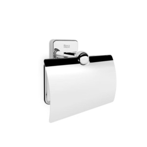 Roca Victoria Toilet Roll Holder With Cover Chrome