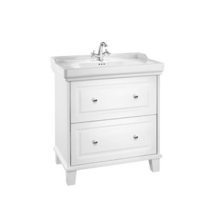 Roca Carmen Unik 800 Vanity Basin With 1 Taphole, 2 Drawers And Basin White
