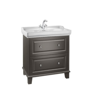 Roca Carmen Unik 800 Vanity Basin With 1 Taphole, 2 Drawers And Basin Satin Dark