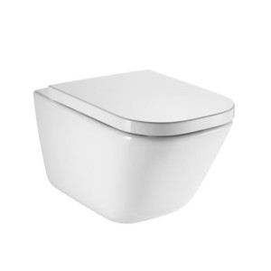 Roca Rimless Wall Hung Water Closet With Re801472464 Soft Close Seat Cover White