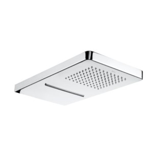 Roca Puzzle Wall-Mounted Shower Head With Waterfall Chrome 260x500x62