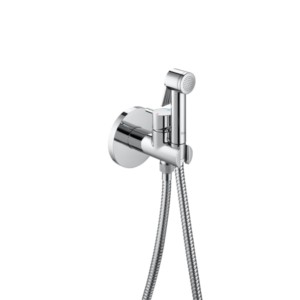 Roca Shower Kit Mixer 1 Way With Handshower, Integrated Bracket Water Inlet And Flexible Hose Chrome