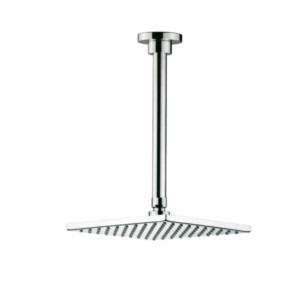 Roca Torrente Square Shower 200mm Shower Head With 250mm Ceiling-Mounted Shower Arm