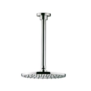 Roca Torrente Round Shower 200mm Shower Head With 250mm Ceiling-Mounted Shower Arm