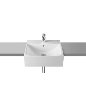 Roca Diverta 500x450 Semi Recessed Wash Basin With 1 Taphole