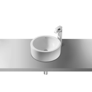 Roca Terra 390mm On-Countertop Wash Basin White