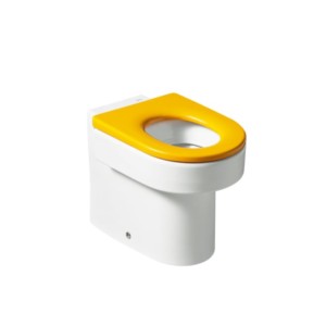 Roca Happening Baby Back To Wall Water Closet With Ra801116714 Soft Close Seat Cover Yellow