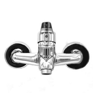 Roca Nuba External Wall Mixer With Automatic Diverter Chrome
